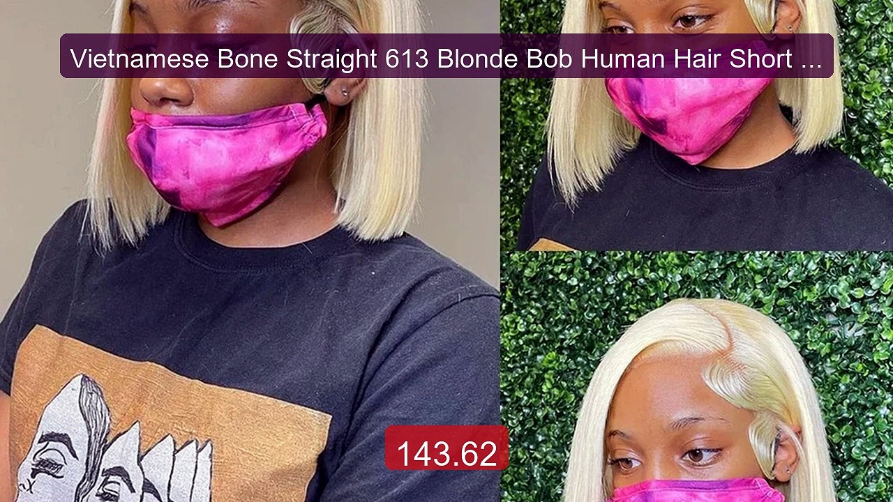 Vietnamese Bone Straight 613 Blonde Bob Human Hair Short Wig ... -- Amazing Value 2026 | Must Have!