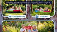 Toy swing, height-adjustable hanging swing, max. weight 300 kg... -- Hot Deal 2026 | Limited Offer!