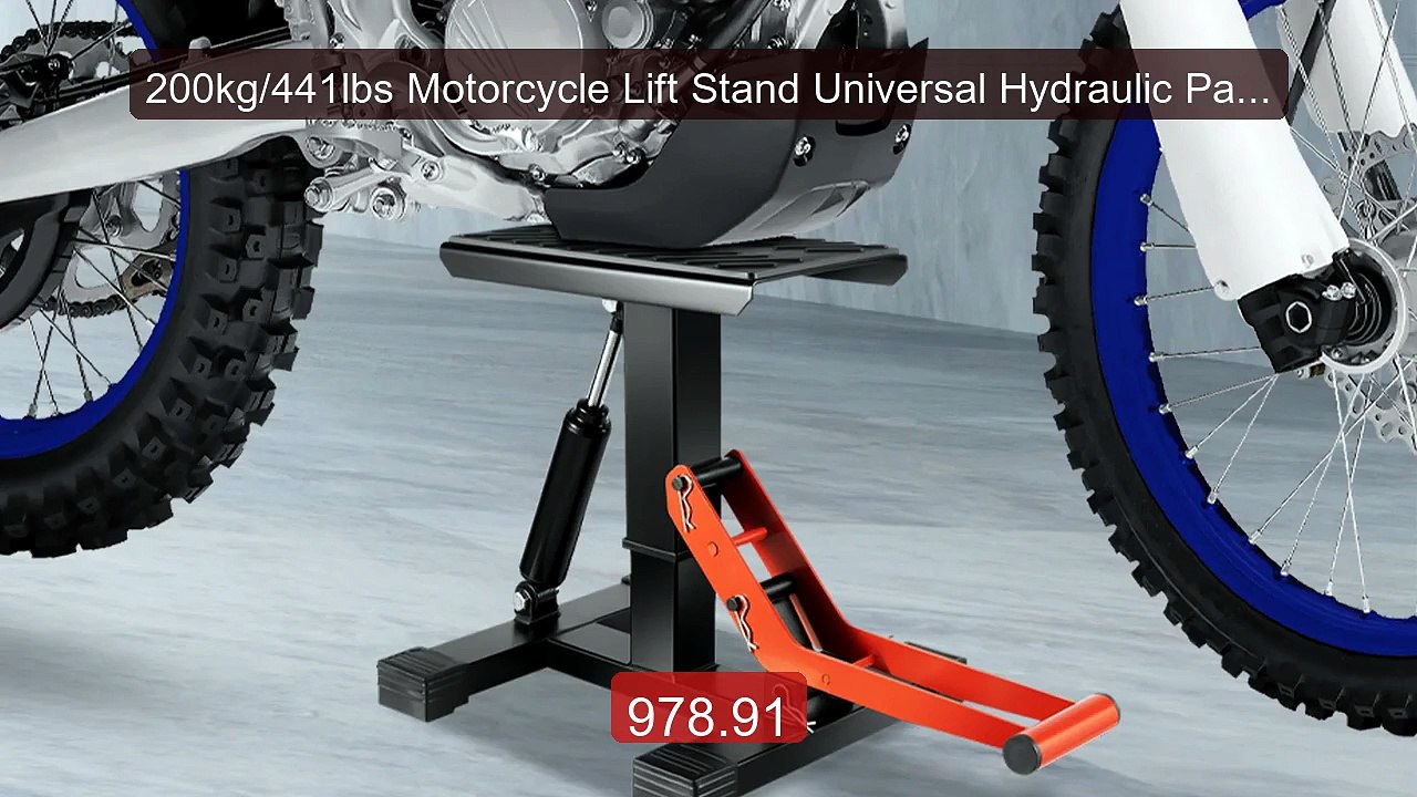 200kg/441lbs Motorcycle Lift Stand Universal Hydraulic Parking Stoo... -- Top Rated 2026 | Buy Now!