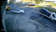 Motociclista fica em estado grave após ser atingido por carro que furou preferencial na CIC