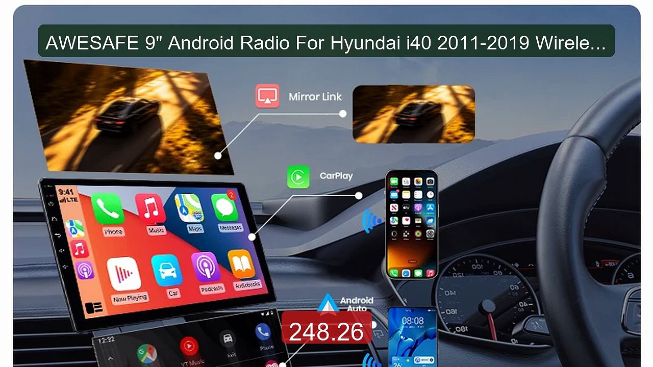 AWESAFE 9" Android Radio For Hyundai i40 2011-2019 Wireless Ca... -- Hot Deal 2026 | Limited Offer!