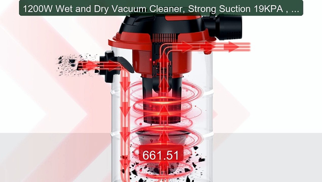 1200W Wet and Dry Vacuum Cleaner, Strong Suction 19KPA , 18... -- Top Pick 2026 | Unbeatable Price!
