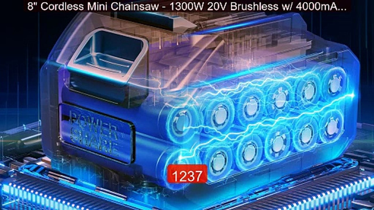 8" Cordless Mini Chainsaw - 1300W 20V Brushless w/ 4000mAh Battery ... -- Top Rated 2026 | Buy Now!