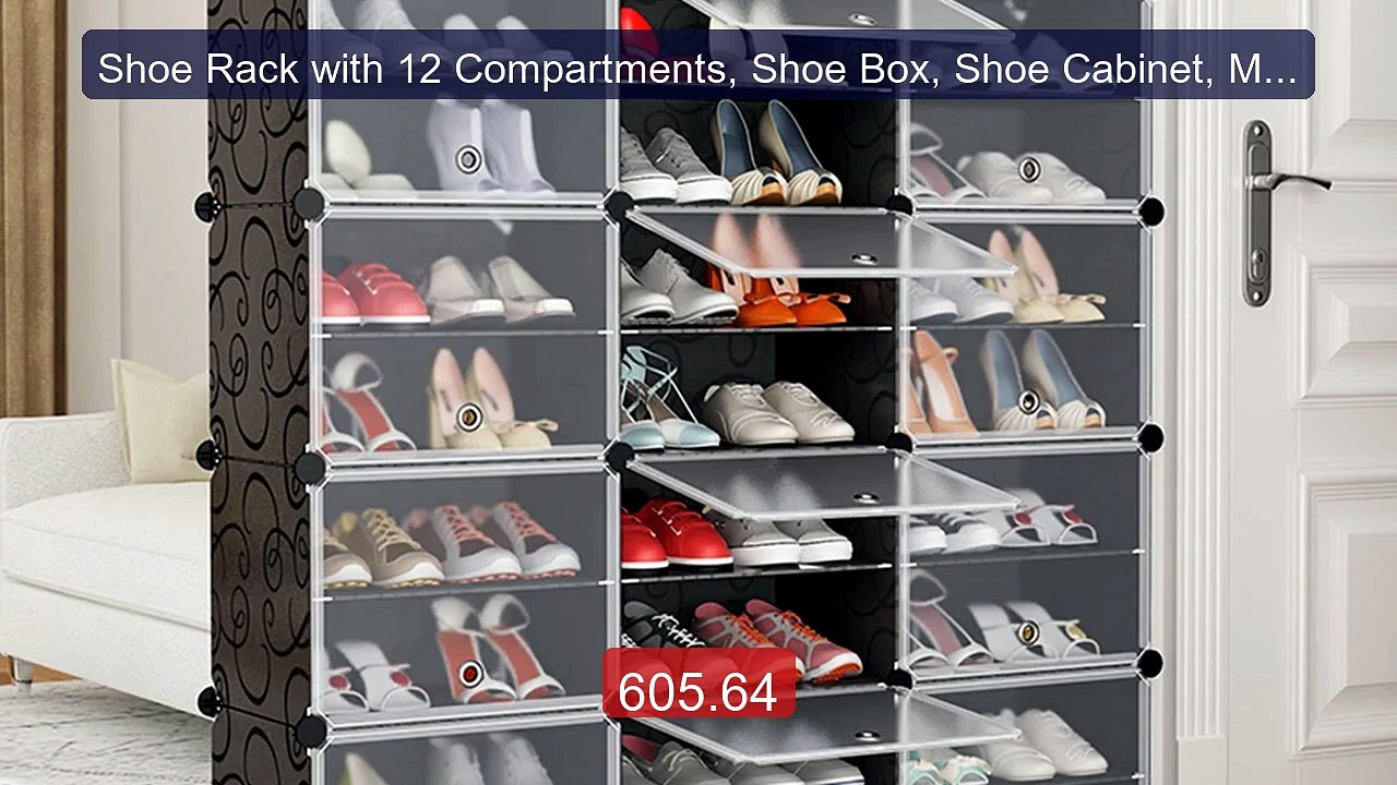 Shoe Rack with 12 Compartments, Shoe Box, Shoe Cabinet, Modul... -- Amazing Value 2026 | Must Have!