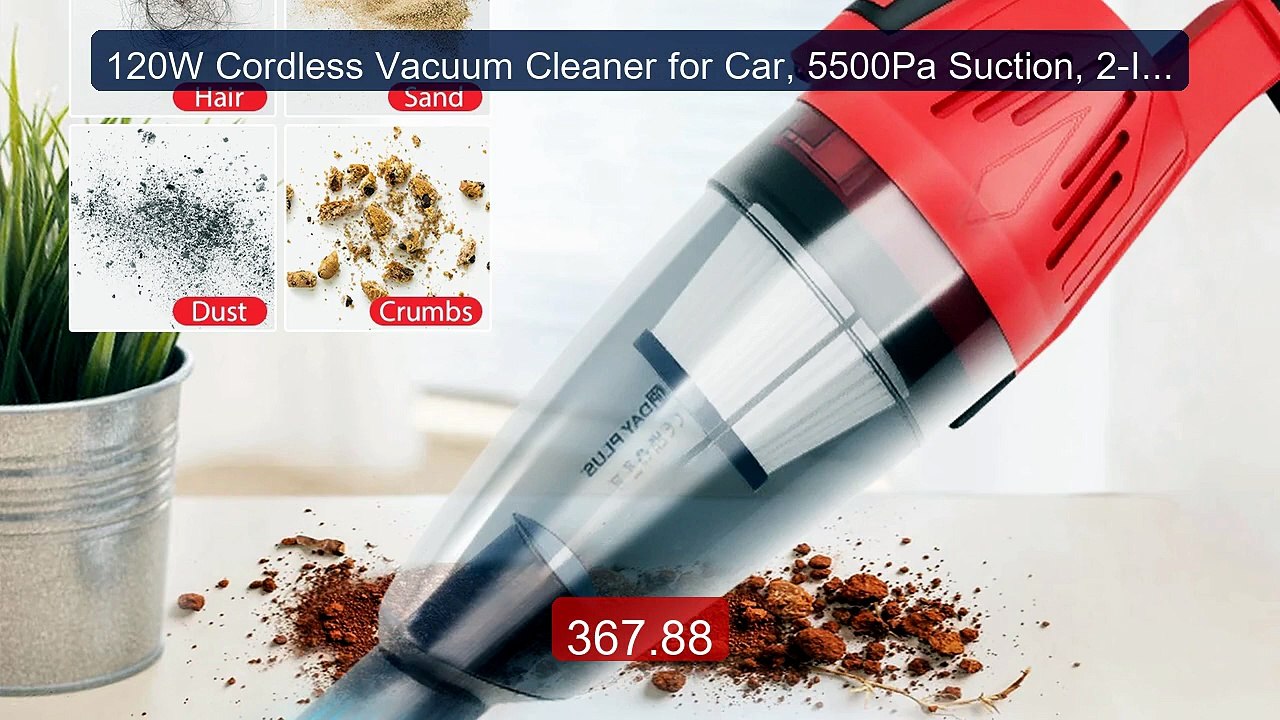 120W Cordless Vacuum Cleaner for Car, 5500Pa Suction, 2-IN-1 H... -- Hot Deal 2026 | Limited Offer!