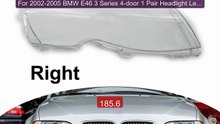 For 2002-2005 BMW E46 3 Series 4-door 1 Pair Headlight Lens Co... -- Hot Deal 2026 | Limited Offer!