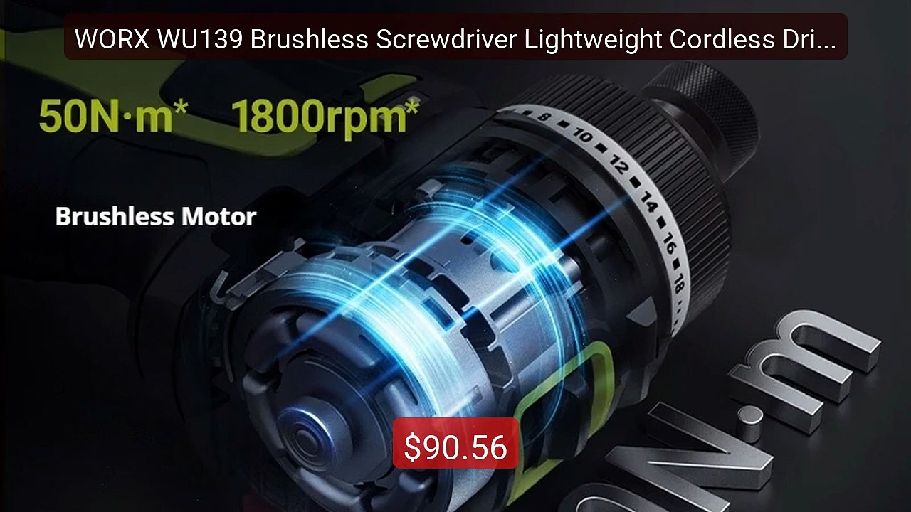 WORX WU139 Brushless Screwdriver Lightweight Cordless Dril 50N... -- Hot Deal 2026 | Limited Offer!