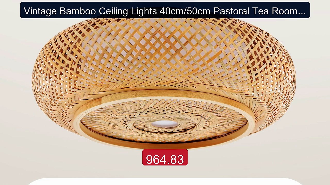 Vintage Bamboo Ceiling Lights 40cm/50cm Pastoral Tea Room C... -- Top Pick 2026 | Unbeatable Price!