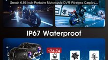 Srnubi 6.86 inch Portable Motorcycle DVR Wireless Carplay Android ... -- Best Deal 2026 | Shop Now!