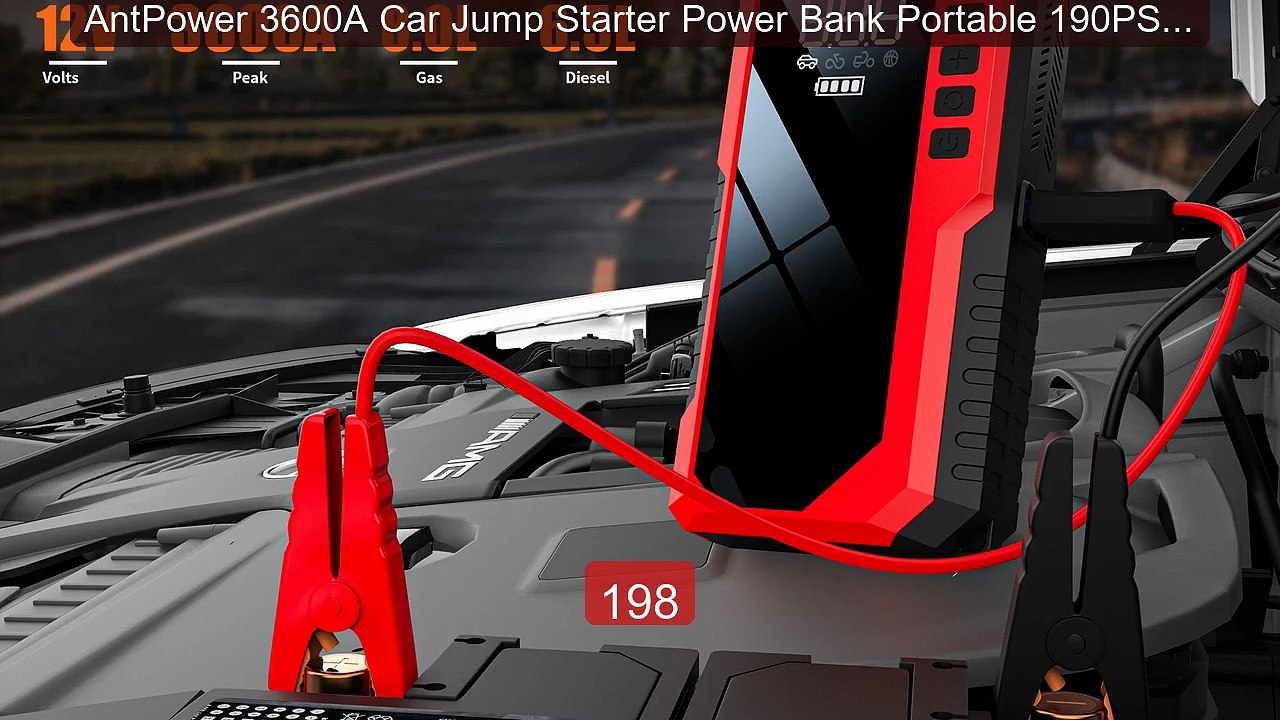 AntPower 3600A Car Jump Starter Power Bank Portable 190PSI Air... -- Best Buy 2026 | Great Quality!