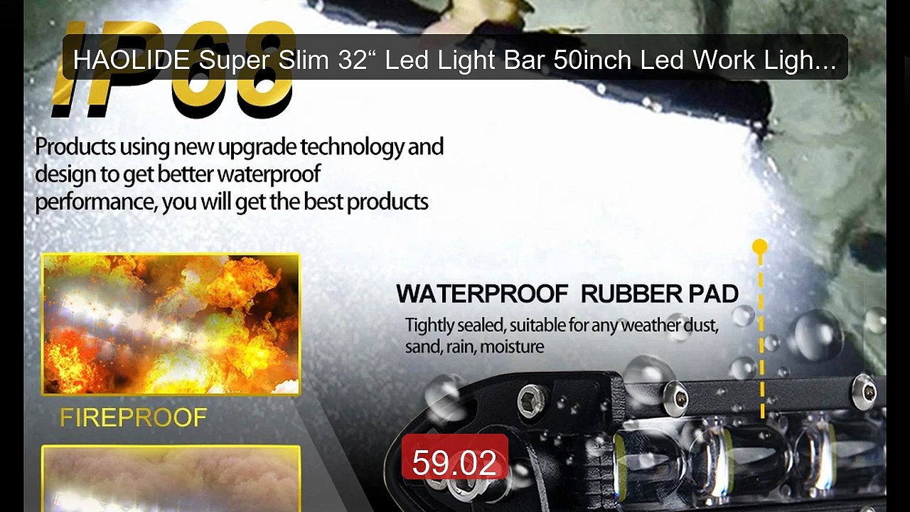 HAOLIDE Super Slim 32“ Led Light Bar 50inch Led Work Light Spo... -- Best Buy 2026 | Great Quality!