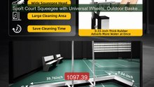 Sport Court Squeegee with Universal Wheels, Outdoor Basketball... -- Best Buy 2026 | Great Quality!