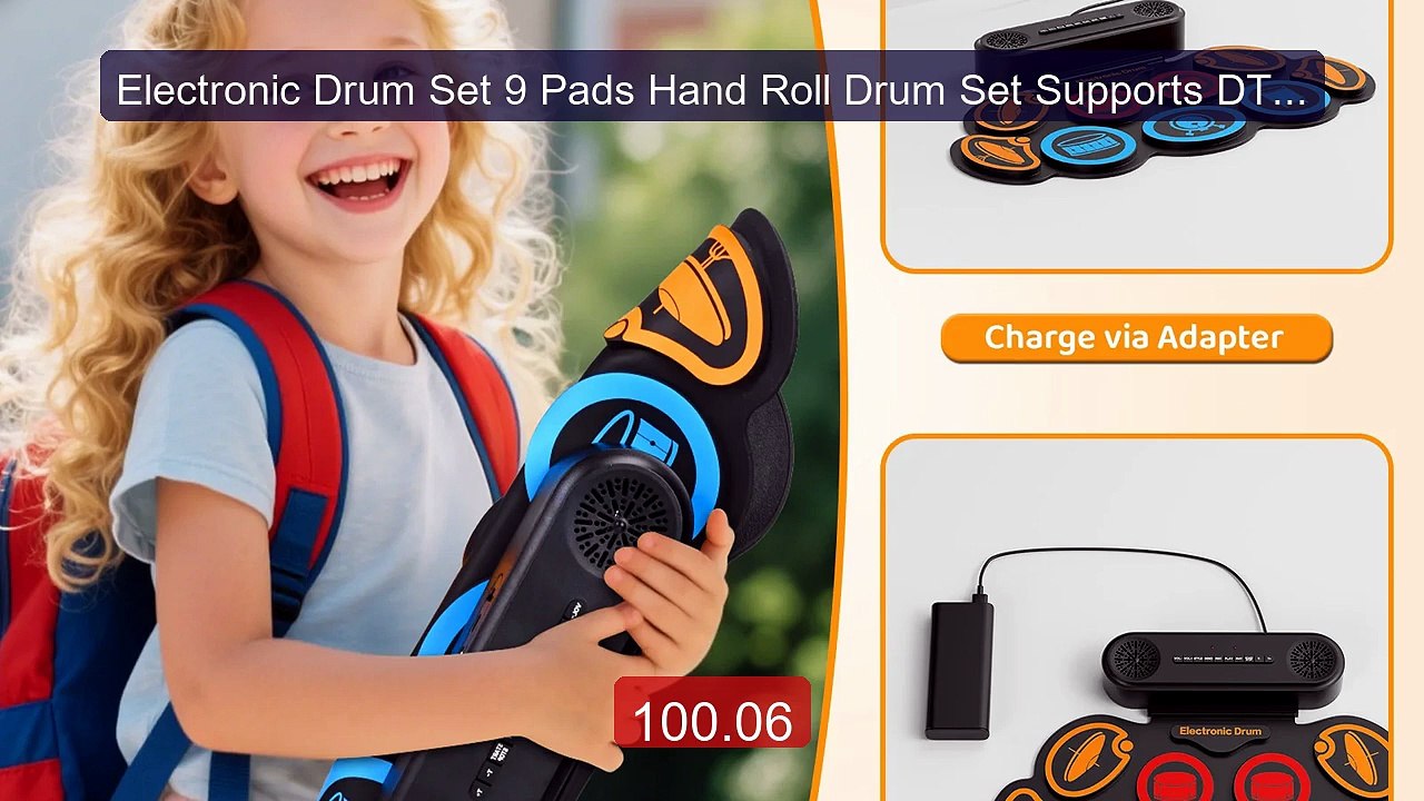 Electronic Drum Set 9 Pads Hand Roll Drum Set Supports DTX Gaming/B... -- Top Rated 2026 | Buy Now!