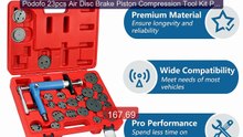 Podofo 23pcs Air Disc Brake Piston Compression Tool Kit Pneumatic B... -- Top Rated 2026 | Buy Now!
