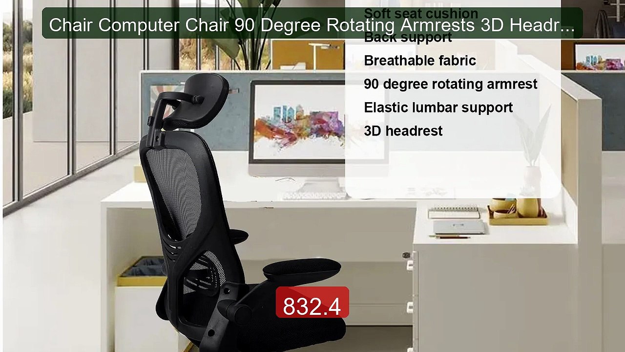 Chair Computer Chair 90 Degree Rotating Armrests 3D Headrest 3... -- Hot Deal 2026 | Limited Offer!