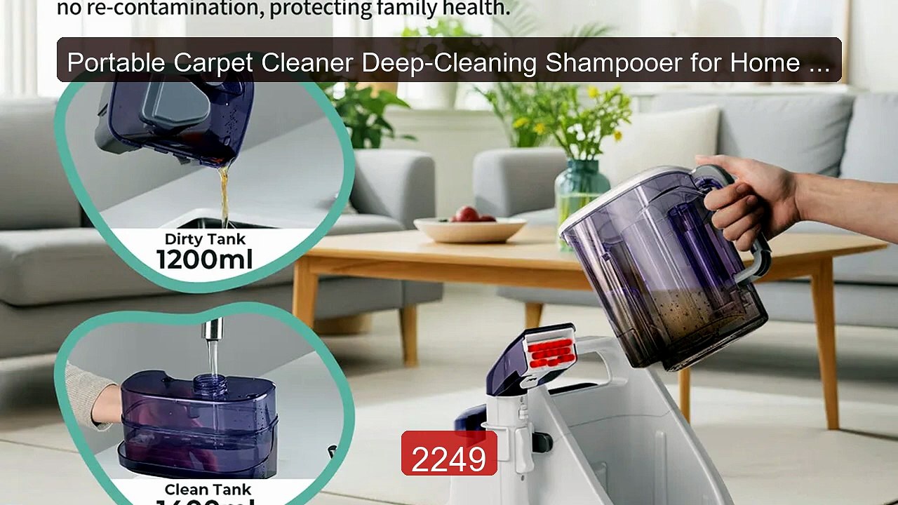 Portable Carpet Cleaner Deep-Cleaning Shampooer for Home Us... -- Top Pick 2026 | Unbeatable Price!