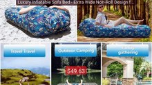 Luxury Inflatable Sofa Bed - Extra Wide Non-Roll Design for Be... -- Hot Deal 2026 | Limited Offer!