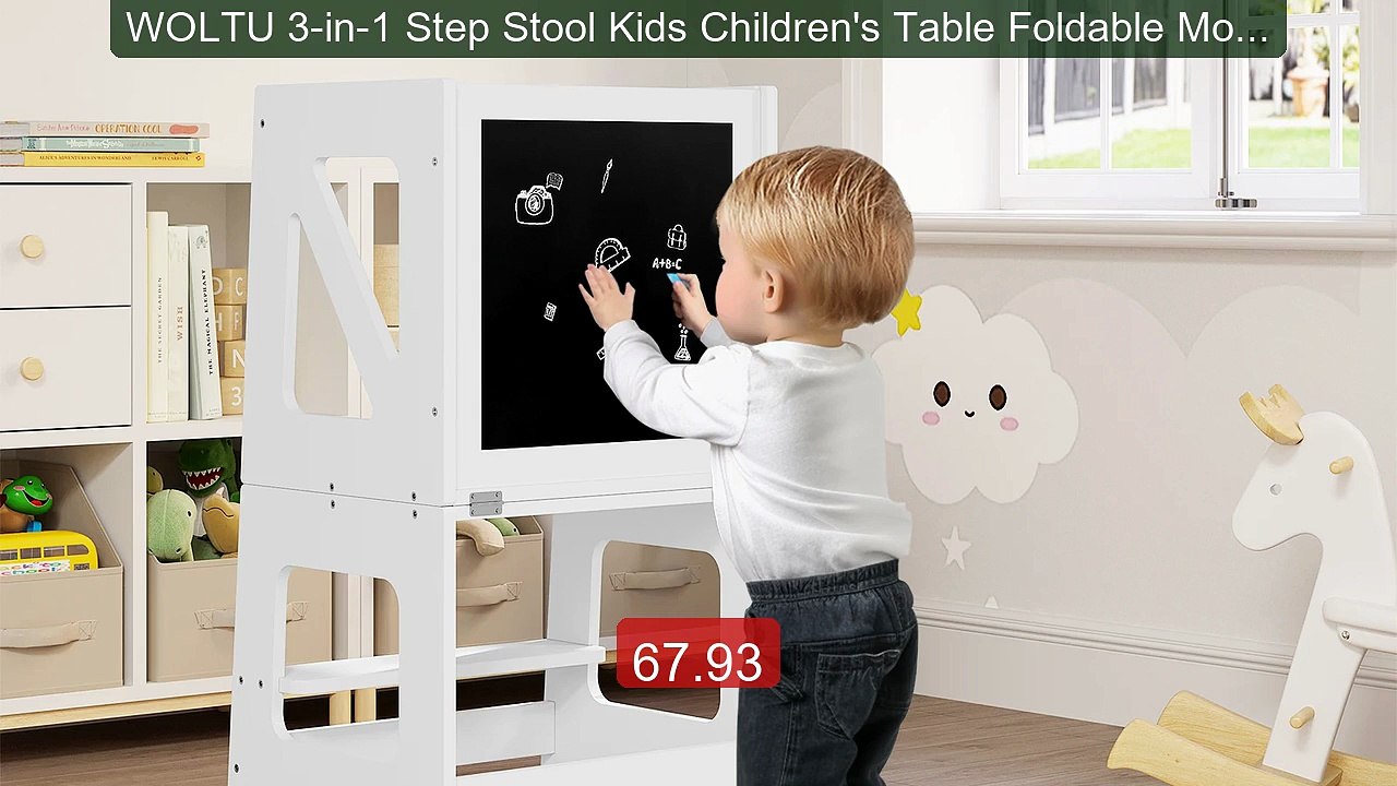 WOLTU 3-in-1 Step Stool Kids Children's Table Foldable Mont... -- Top Pick 2026 | Unbeatable Price!