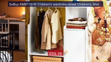 SoBuy KMB110-W Children's wardrobe closet Children's Shelf wit... -- Hot Deal 2026 | Limited Offer!