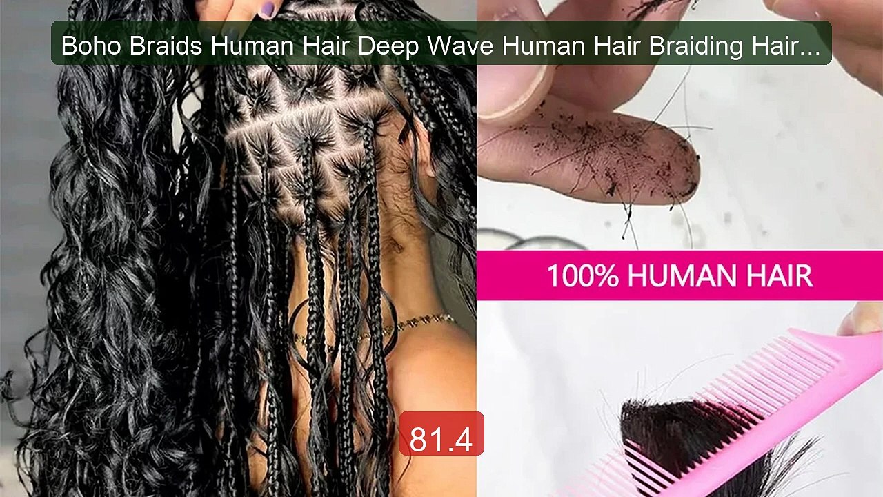 Boho Braids Human Hair Deep Wave Human Hair Braiding Hair 16-2... -- Best Buy 2026 | Great Quality!