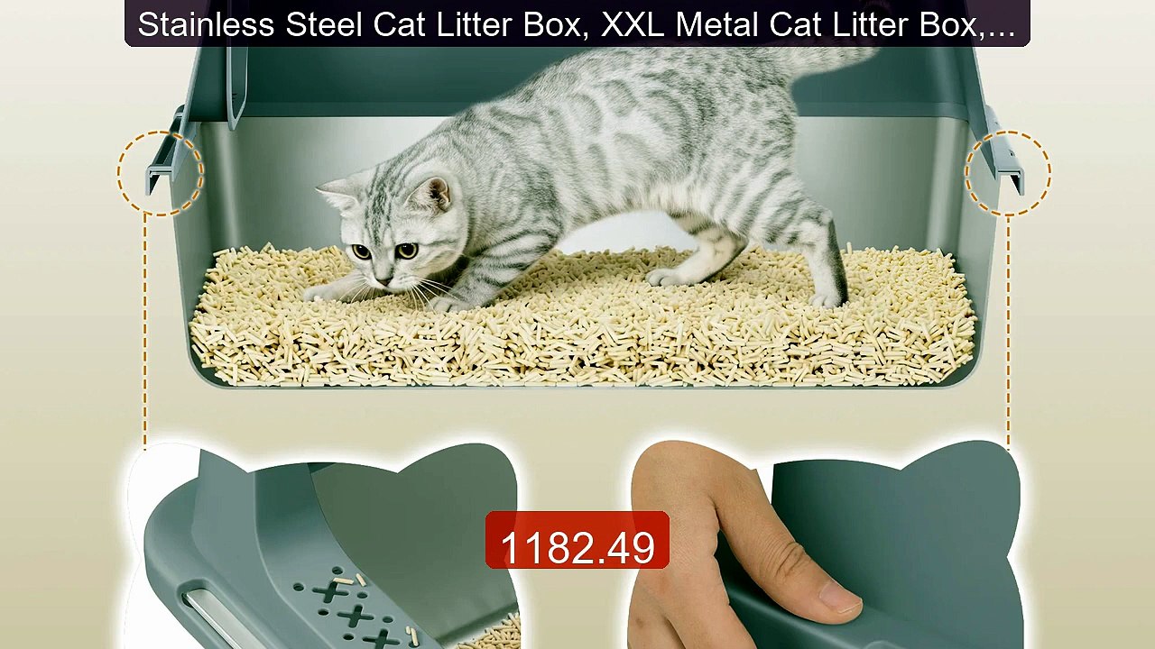 Stainless Steel Cat Litter Box, XXL Metal Cat Litter Box, Lar... -- Amazing Value 2026 | Must Have!