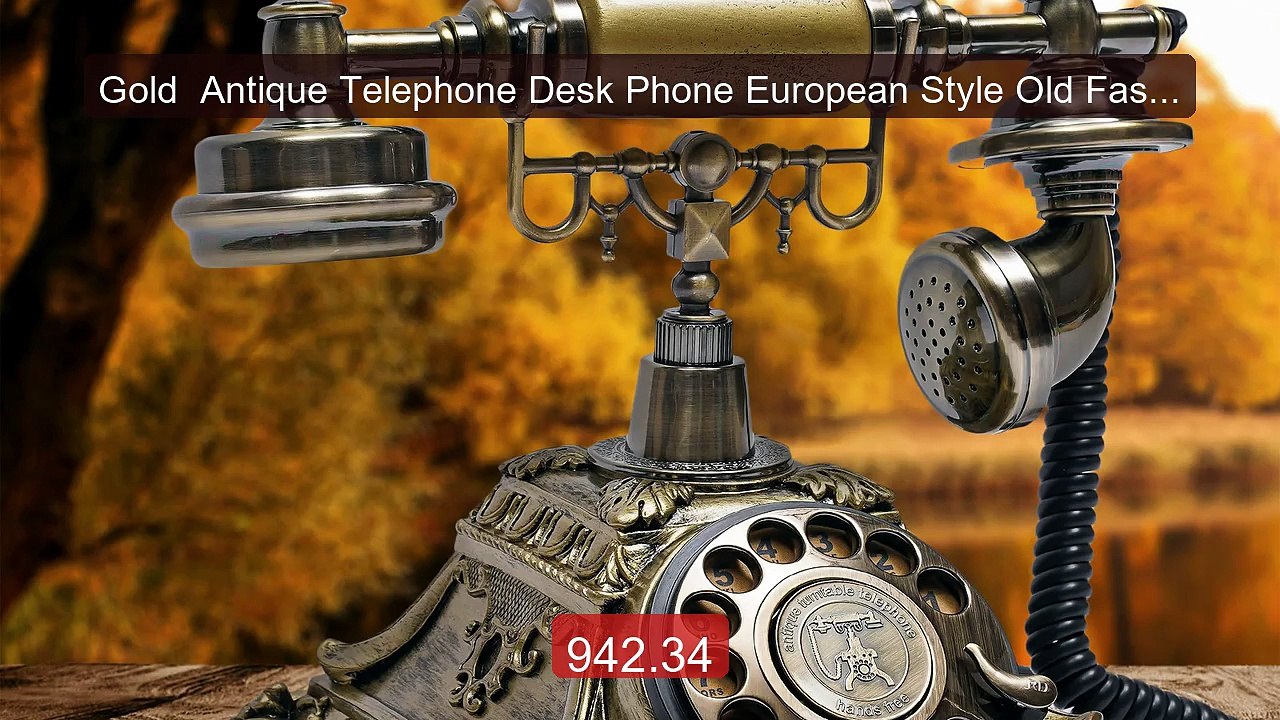 Gold  Antique Telephone Desk Phone European Style Old Fashione... -- Best Buy 2026 | Great Quality!