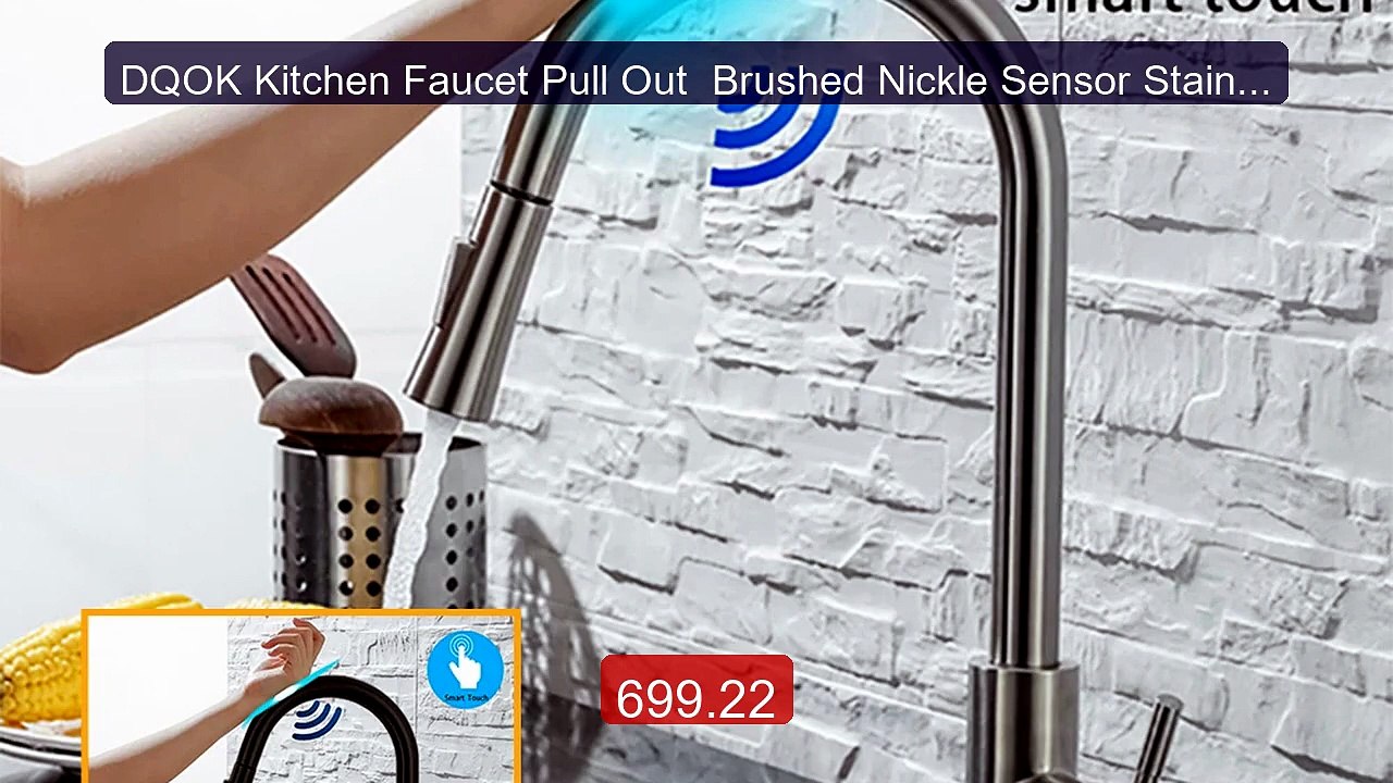 DQOK Kitchen Faucet Pull Out  Brushed Nickle Sensor Stainless ... -- Best Buy 2026 | Great Quality!