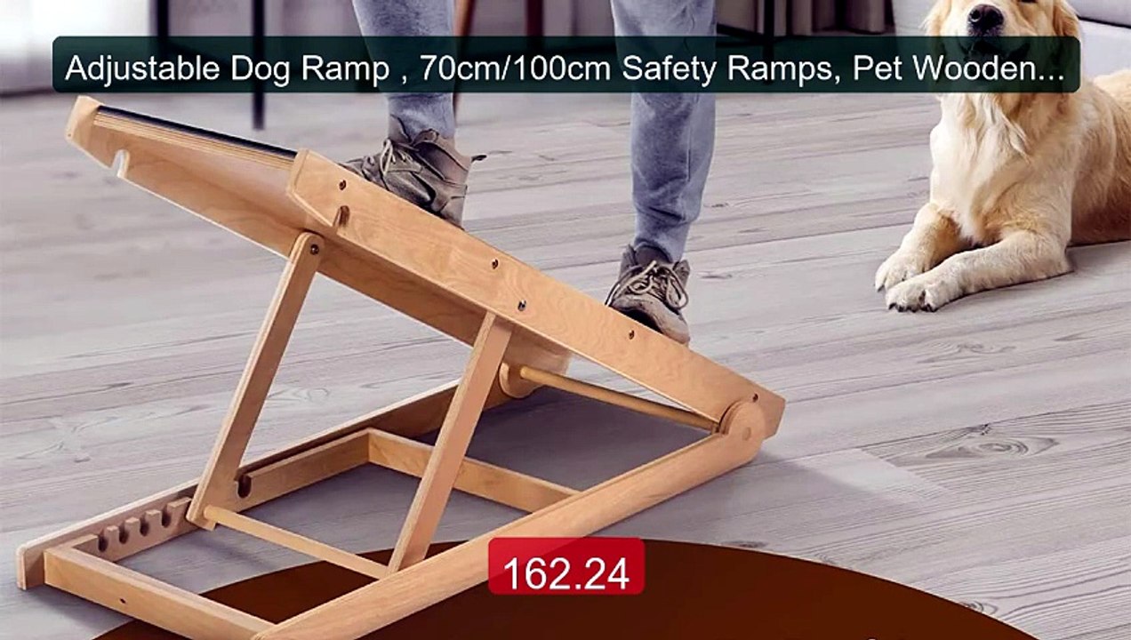Adjustable Dog Ramp , 70cm/100cm Safety Ramps, Pet Wooden Fold... -- Best Buy 2026 | Great Quality!