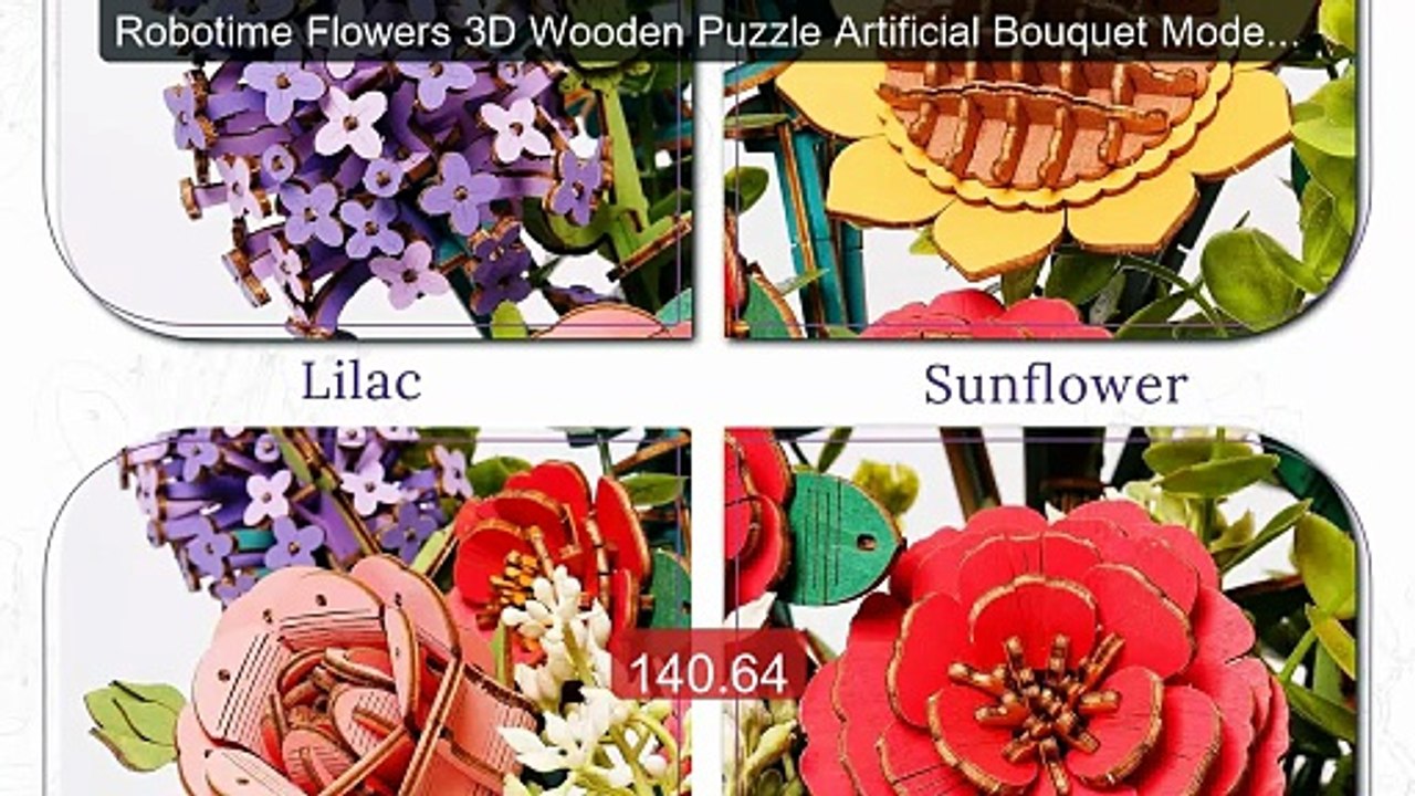 Robotime Flowers 3D Wooden Puzzle Artificial Bouquet Model Ki... -- Amazing Value 2026 | Must Have!