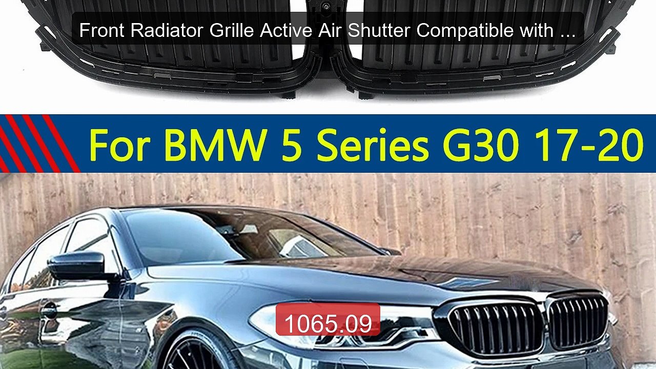 Front Radiator Grille Active Air Shutter Compatible with For BMW 5 ... -- Top Rated 2026 | Buy Now!