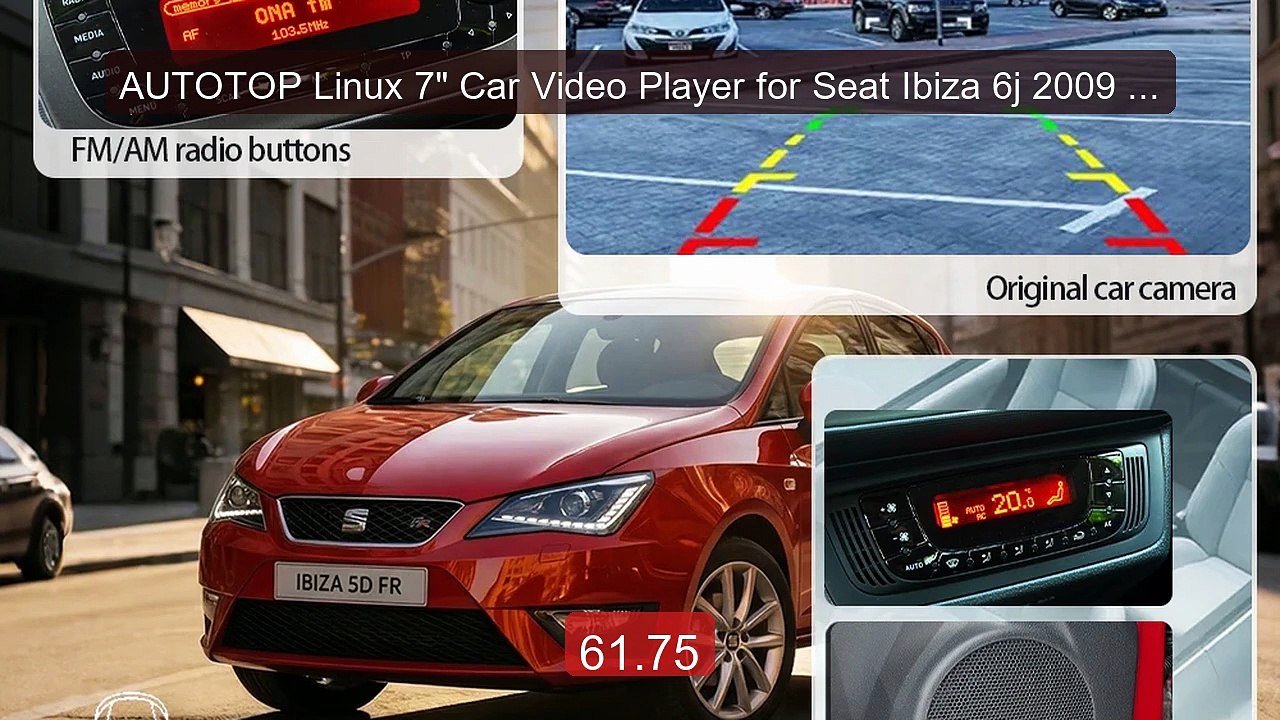 AUTOTOP Linux 7" Car Video Player for Seat Ibiza 6j 2009 2010... -- Amazing Value 2026 | Must Have!