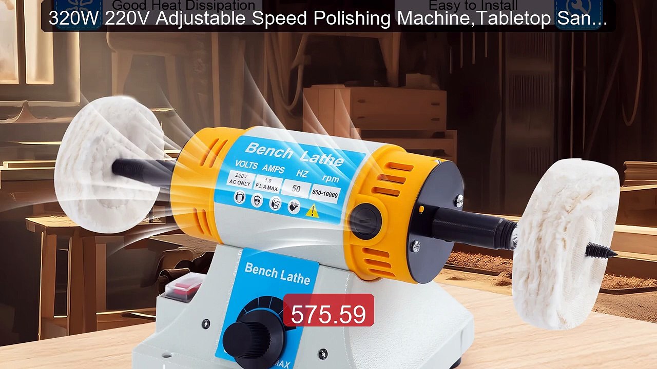 320W 220V Adjustable Speed Polishing Machine,Tabletop Sandi... -- Top Pick 2026 | Unbeatable Price!