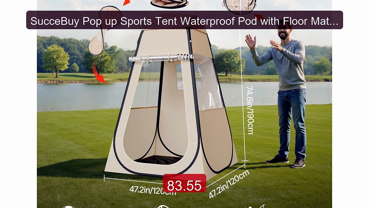SucceBuy Pop up Sports Tent Waterproof Pod with Floor Mat & To... -- Best Buy 2026 | Great Quality!