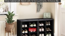Shoe Cabinet with Bench with 12 Compartments, Entrance Bench,... -- Amazing Value 2026 | Must Have!