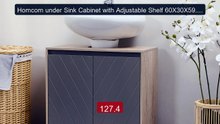 Homcom under Sink Cabinet with Adjustable Shelf 60X30X59.8 cm -- Top Rated 2026 | Buy Now!
