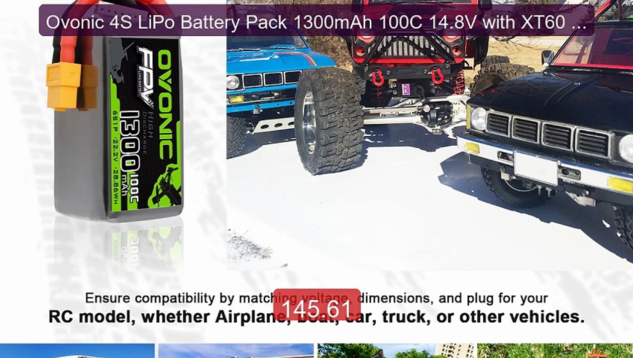 Ovonic 4S LiPo Battery Pack 1300mAh 100C 14.8V with XT60 Pl... -- Top Pick 2026 | Unbeatable Price!