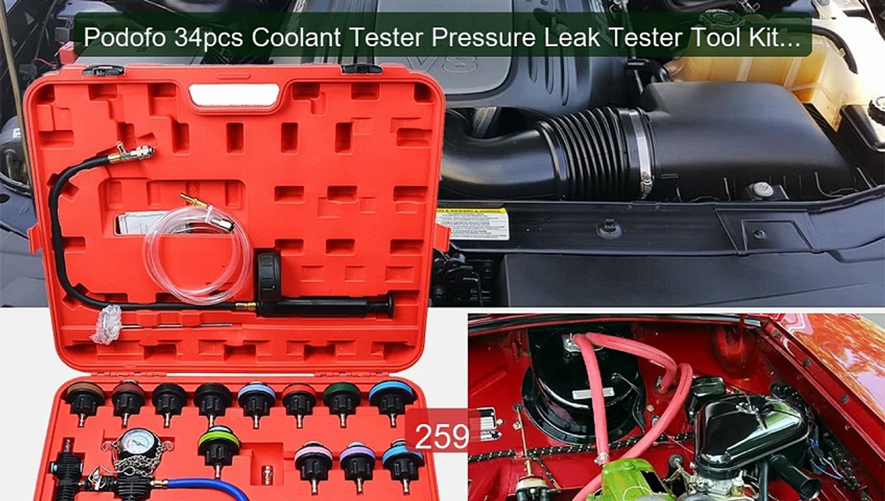 Podofo 34pcs Coolant Tester Pressure Leak Tester Tool Kit Radi... -- Best Buy 2026 | Great Quality!