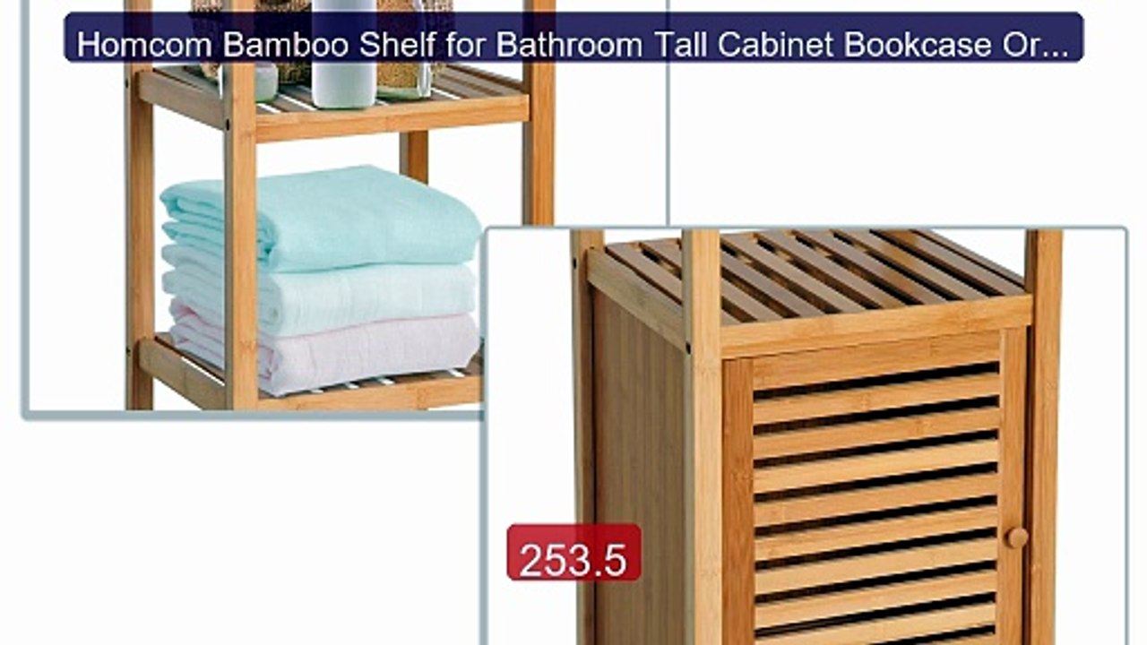 Homcom Bamboo Shelf for Bathroom Tall Cabinet Bookcase Organizer 4 ... -- Top Rated 2026 | Buy Now!