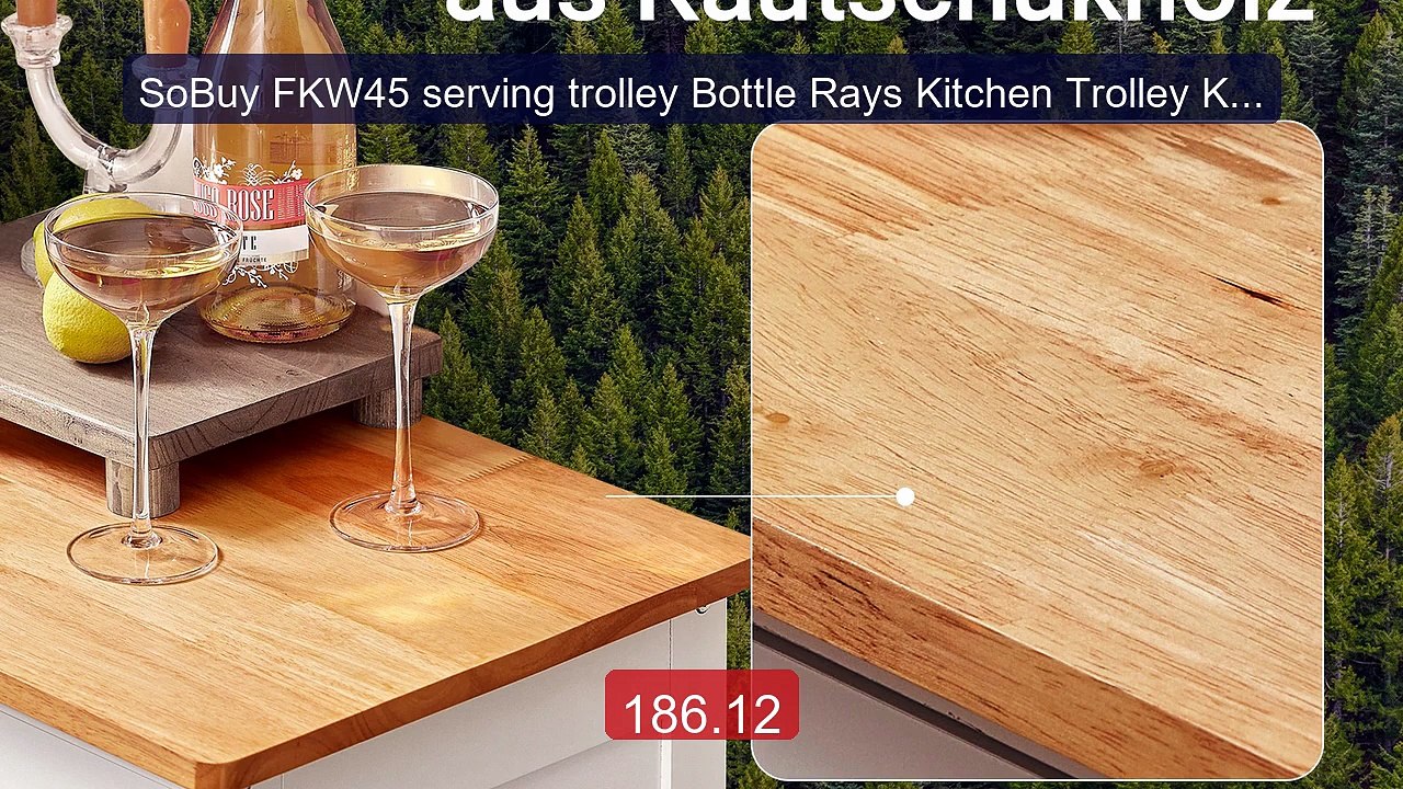 SoBuy FKW45 serving trolley Bottle Rays Kitchen Trolley Kit... -- Top Pick 2026 | Unbeatable Price!