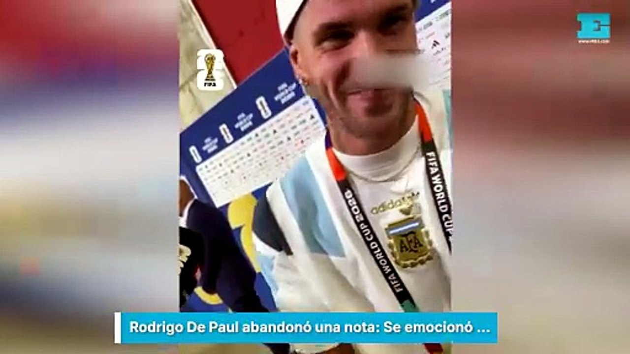De Paul se emociona al mencionar a Tini y abandona la nota