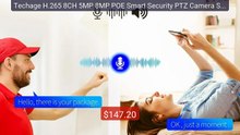 Techage H.265 8CH 5MP 8MP POE Smart Security PTZ Camera Syste... -- Amazing Value 2026 | Must Have!