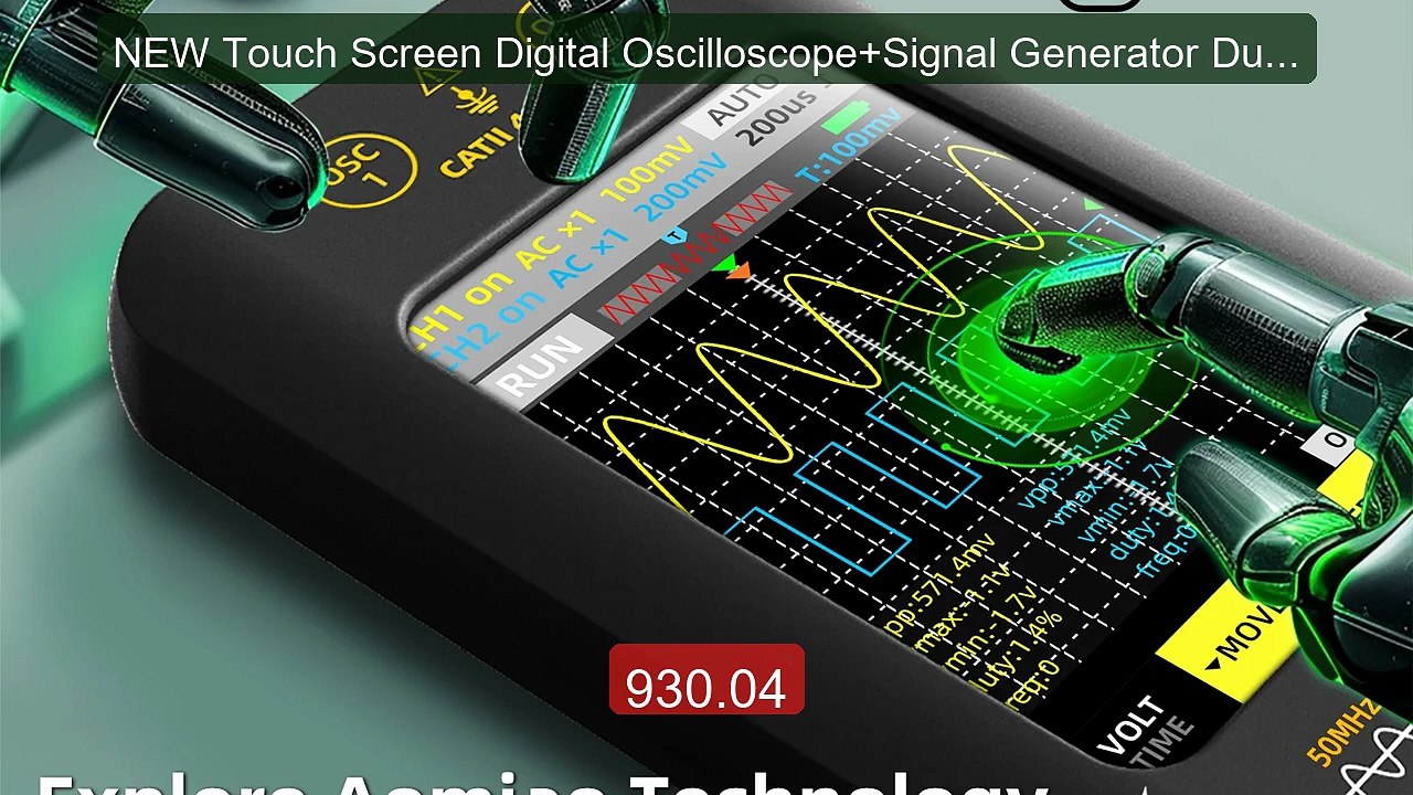 NEW Touch Screen Digital Oscilloscope+Signal Generator Dual Channe... -- Best Deal 2026 | Shop Now!