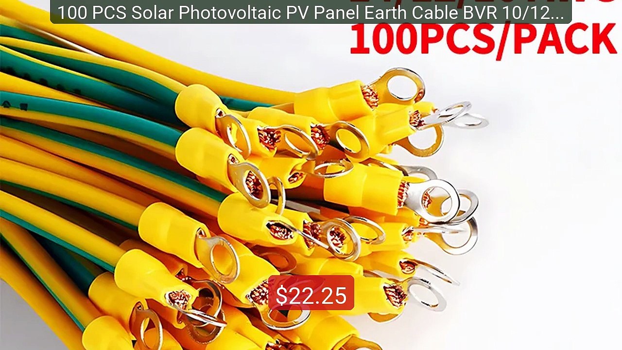 100 PCS Solar Photovoltaic PV Panel Earth Cable BVR 10/12/14 AWG R... -- Best Deal 2026 | Shop Now!