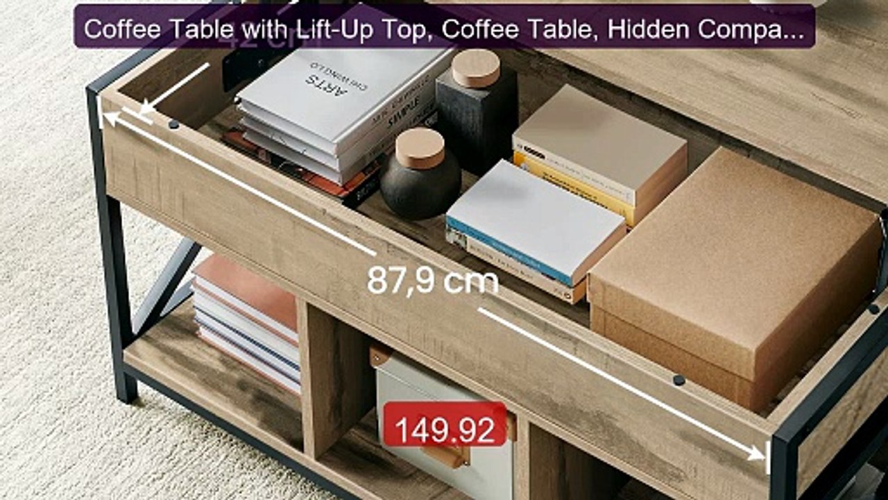 Coffee Table with Lift-Up Top, Coffee Table, Hidden Compartmen... -- Best Buy 2026 | Great Quality!