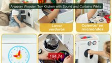 Aiyaplay Wooden Toy Kitchen with Sound and Curtains White -- Best Deal 2026 | Shop Now!