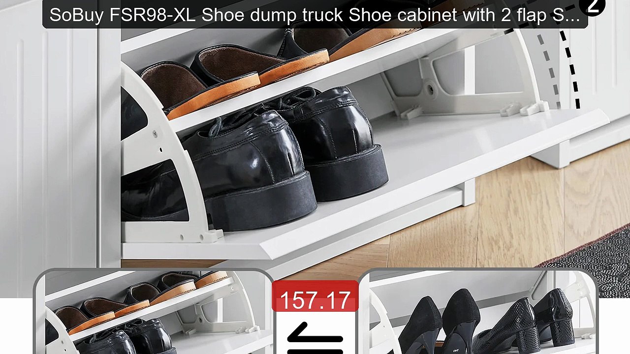 SoBuy FSR98-XL Shoe dump truck Shoe cabinet with 2 flap Shoe ... -- Amazing Value 2026 | Must Have!