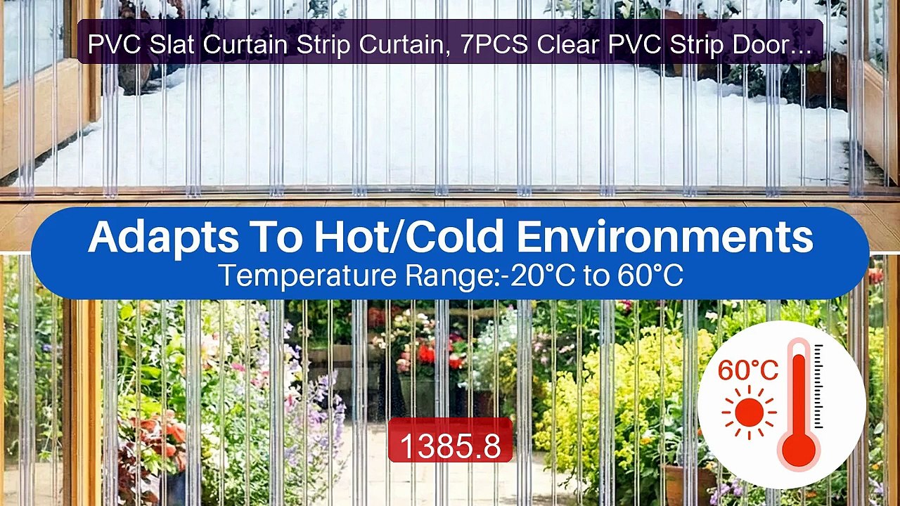 PVC Slat Curtain Strip Curtain, 7PCS Clear PVC Strip Door Cur... -- Amazing Value 2026 | Must Have!