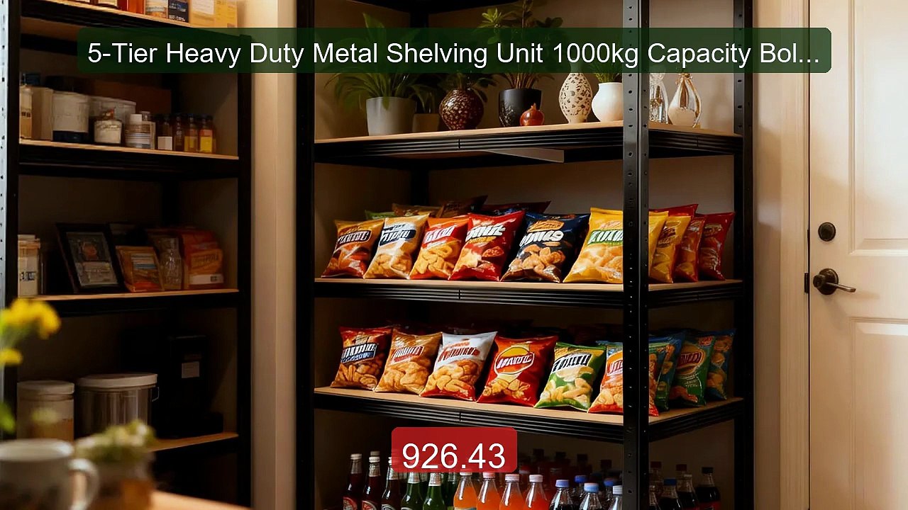 5-Tier Heavy Duty Metal Shelving Unit 1000kg Capacity Boltless... -- Best Buy 2026 | Great Quality!