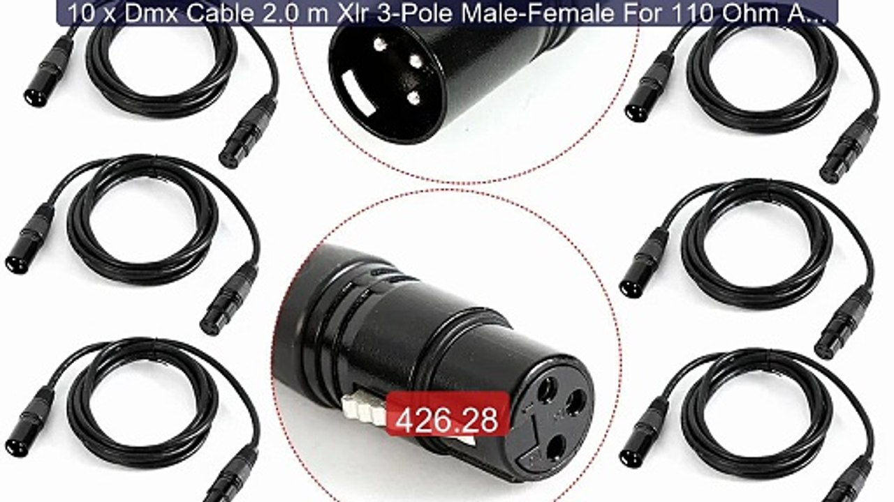 10 x Dmx Cable 2.0 m Xlr 3-Pole Male-Female For 110 Ohm Application -- Top Rated 2026 | Buy Now!