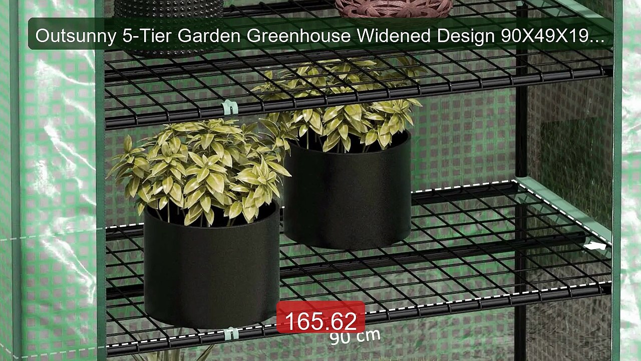Outsunny 5-Tier Garden Greenhouse Widened Design 90X49X193 cm ... -- Best Buy 2026 | Great Quality!
